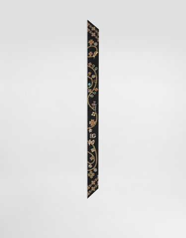 Шал Dolce & Gabbana Dolce & Gabbana Silk Twill Bandeau Черно | FS215AGDDAWHN5SB, 1