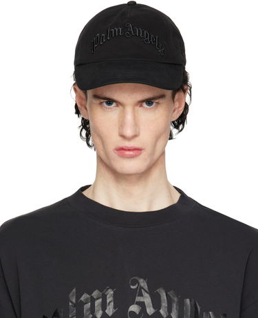 Шапка с козирка Palm Angels Curved Logo Cotton Twill Cap Черно | PMLB10AS25FAB0011010, 0