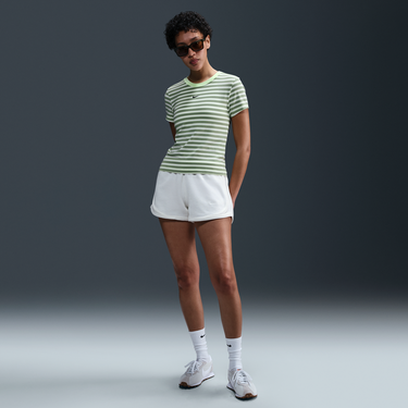 Тениска Nike Nike Sportswear Chill Knit Striped Slim-Fit T-Shirt Зелено | HF9524-360, 4