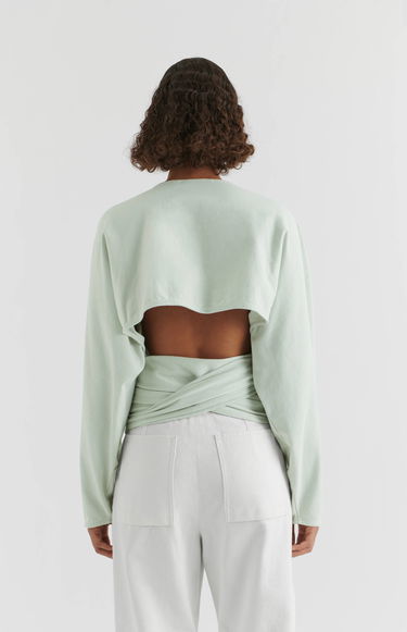 Суитчър AXEL ARIGATO Drape Tie-Front Зелено | A2112002, 3