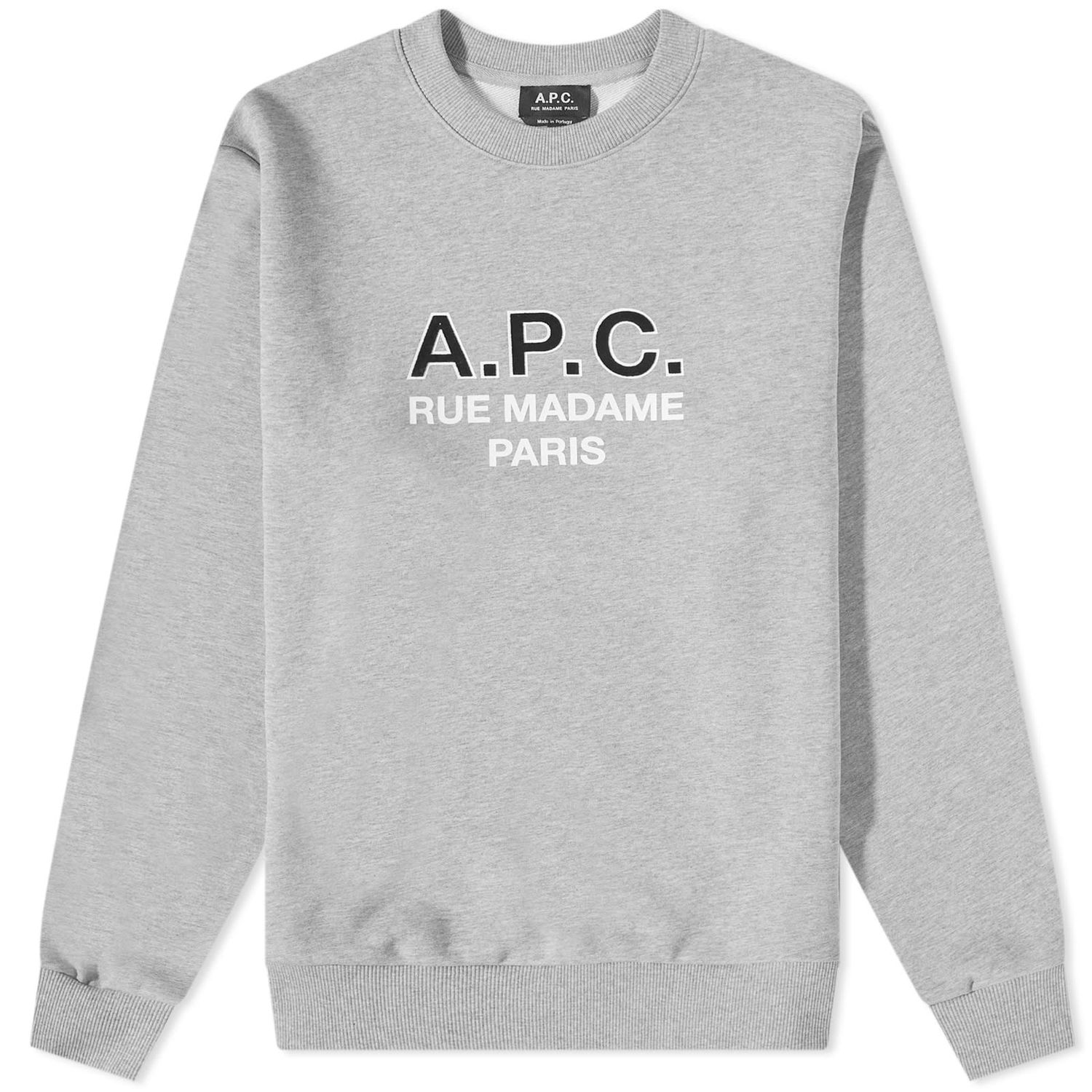 Суитчър A.P.C. Madame Logo Crew Sweat Сиво | COEZD-H27758-PLA, 0