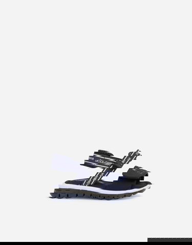 Кецове и обувки Dolce & Gabbana Technical Fabric Sandals With DG Logo For First Steps Тъмно синьо | DL0068AY2338D600, 0