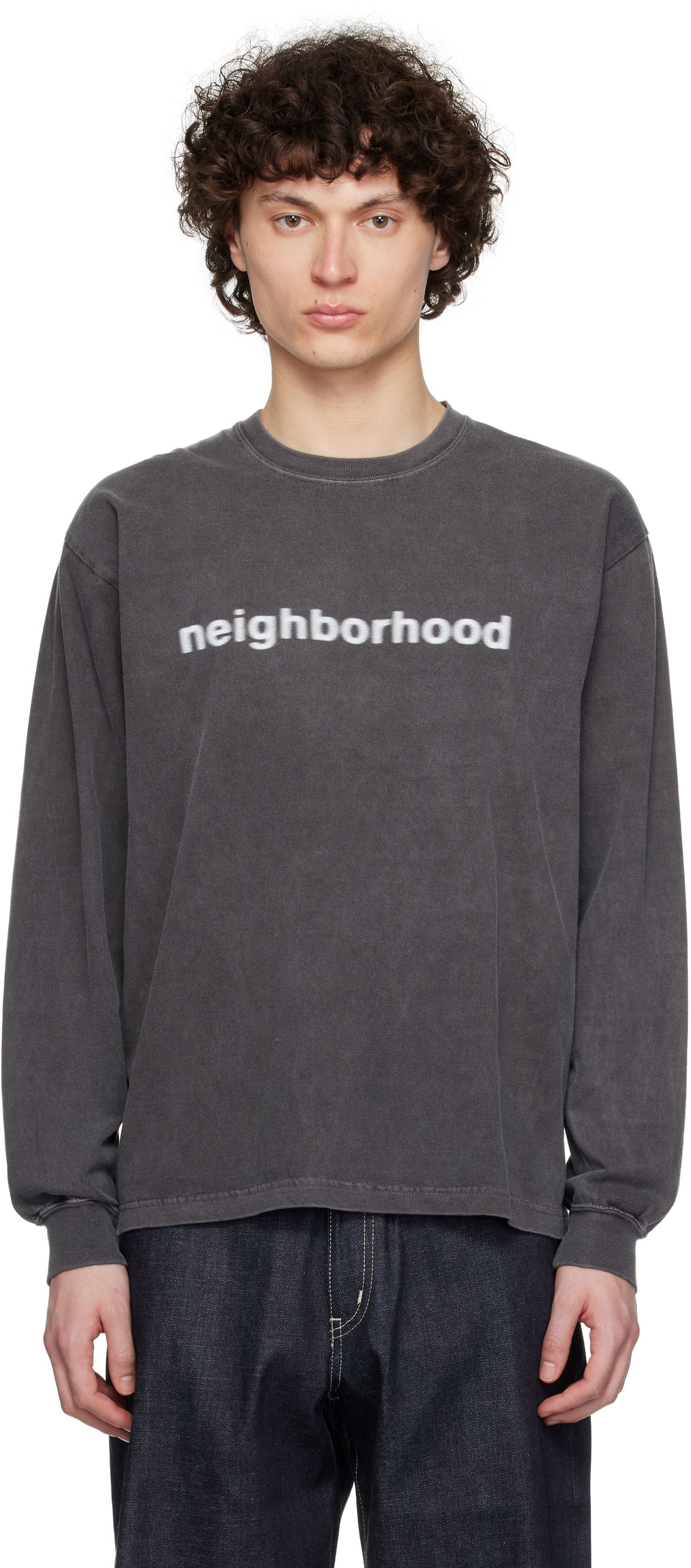 Тениска Neighborhood Neighborhood Long Sleeve T-Shirt Сиво | 251PCNH-LT03, 0