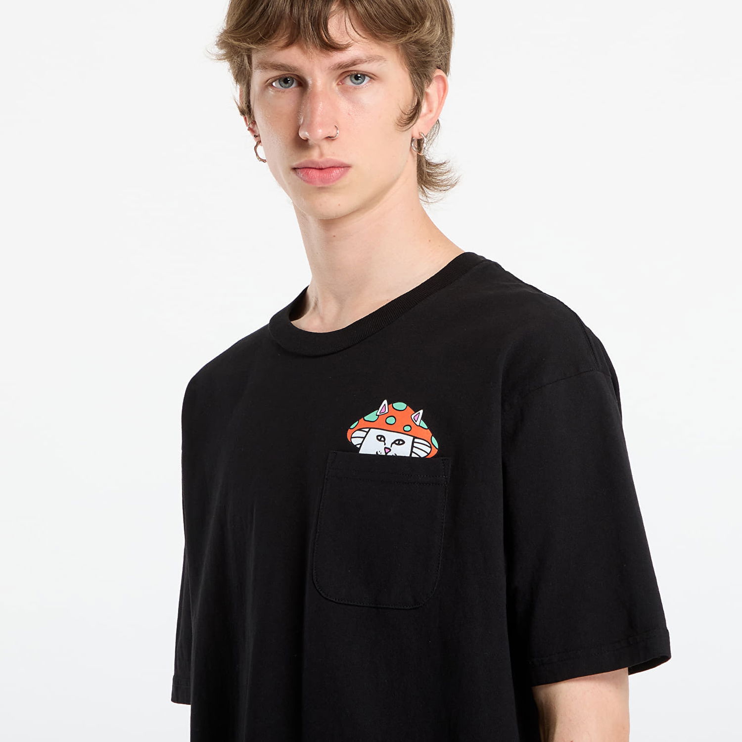 Тениска RIPNDIP RIPNDIP Lord Shroomy Pocket T-Shirt Черно | RNDFALL25141, 1