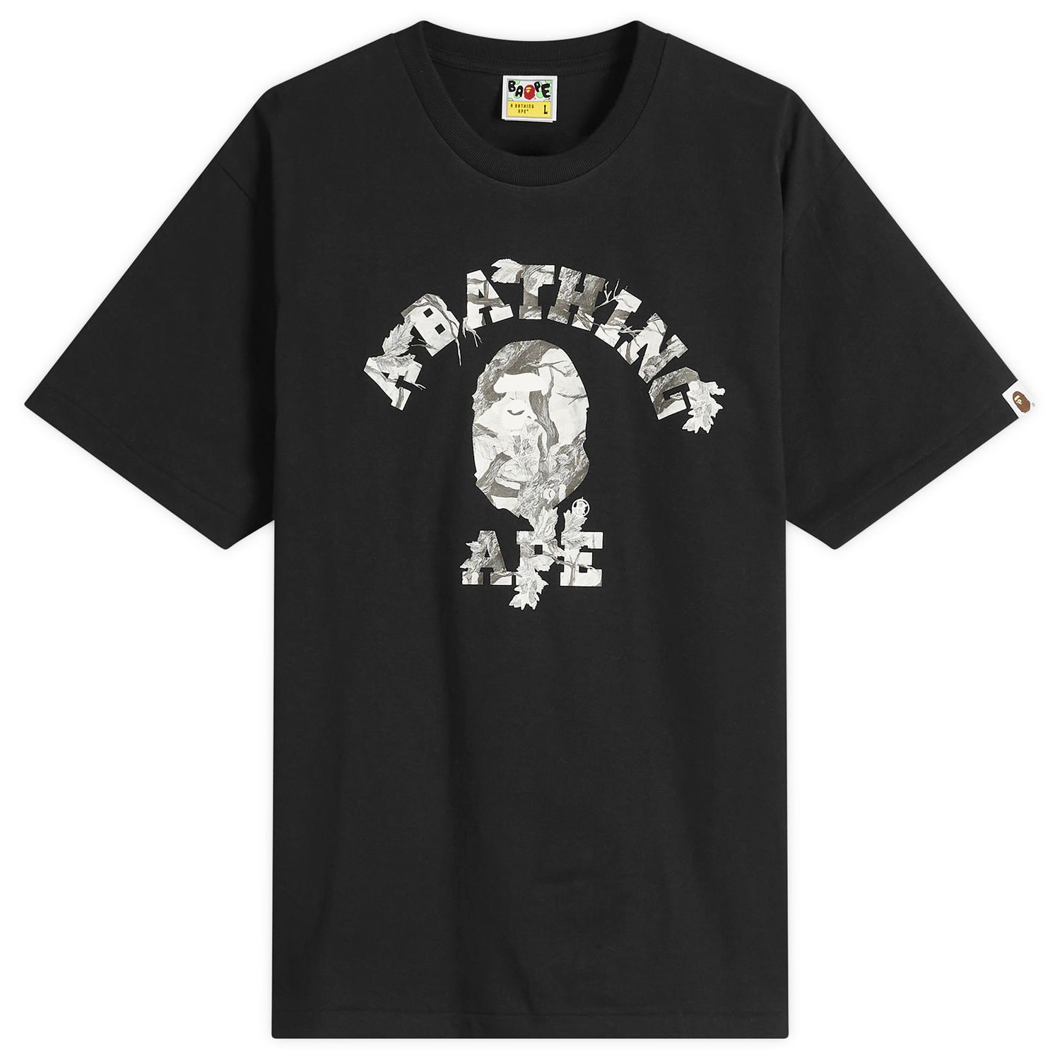 Тениска BAPE Tree Edge Camo College Tee Черно | 001TEL801030M-BWH, 0