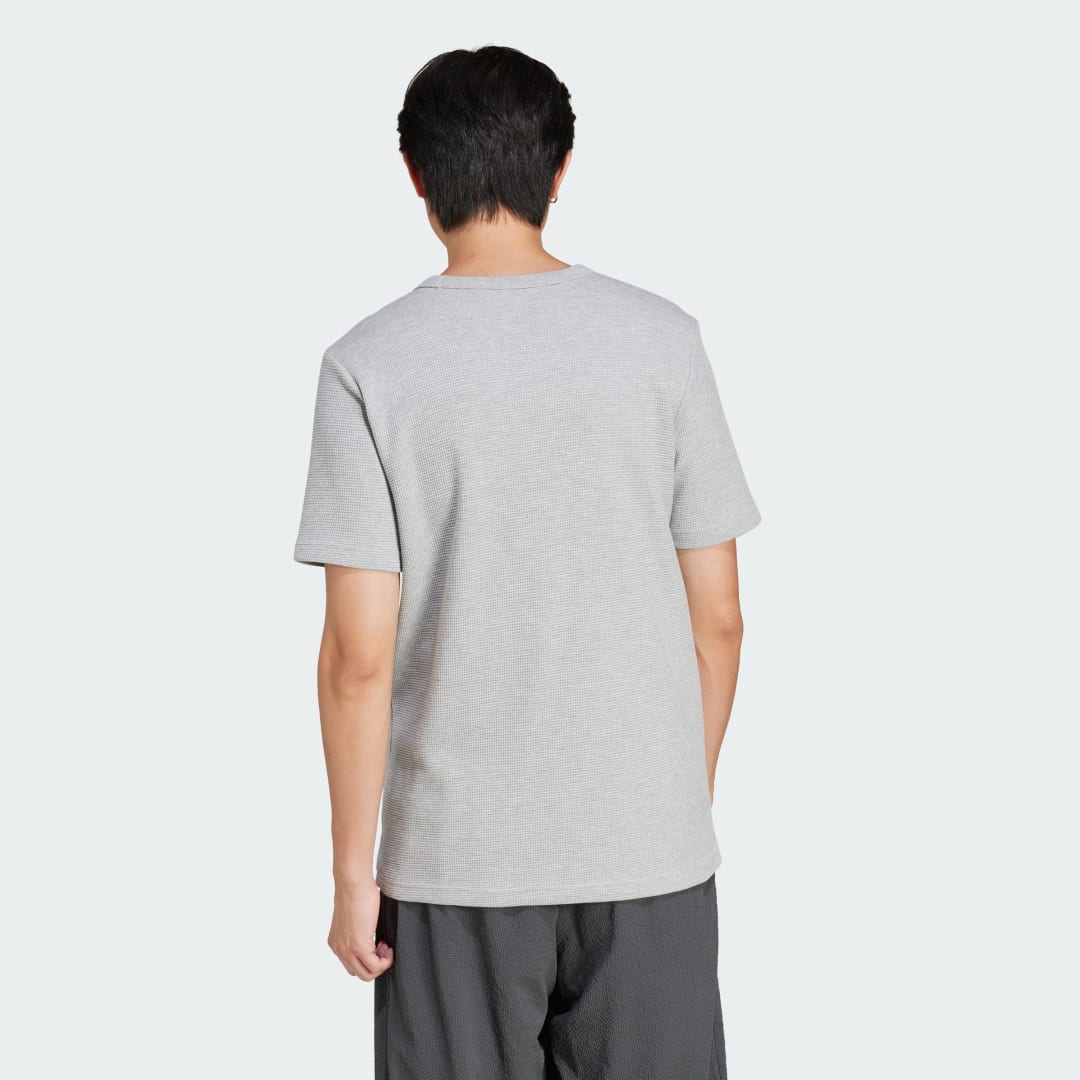 Тениска adidas Performance Essentials Waffle T-Shirt Сиво | JD2445, 1