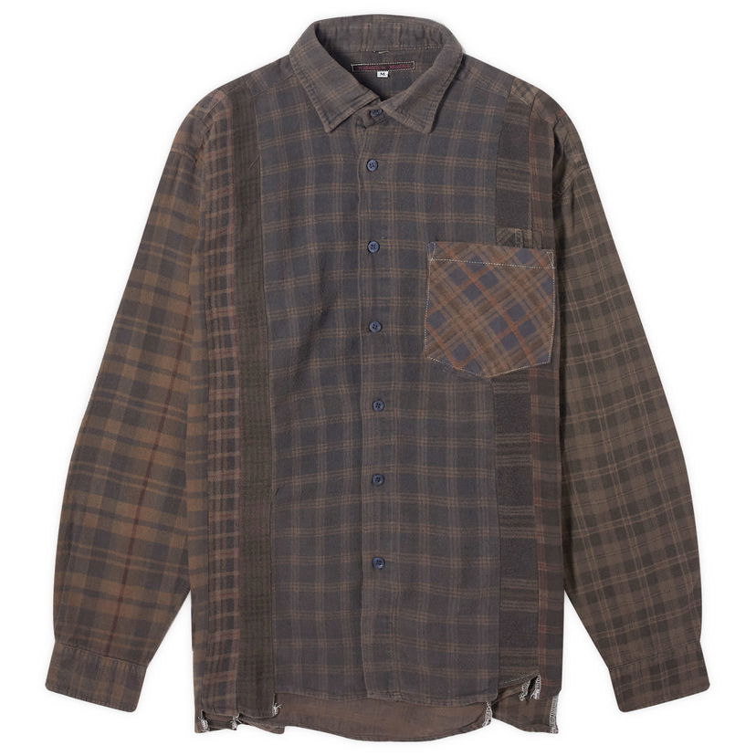 Риза Needles 7 Cuts Over Dyed Flannel Сиво | OT301-C