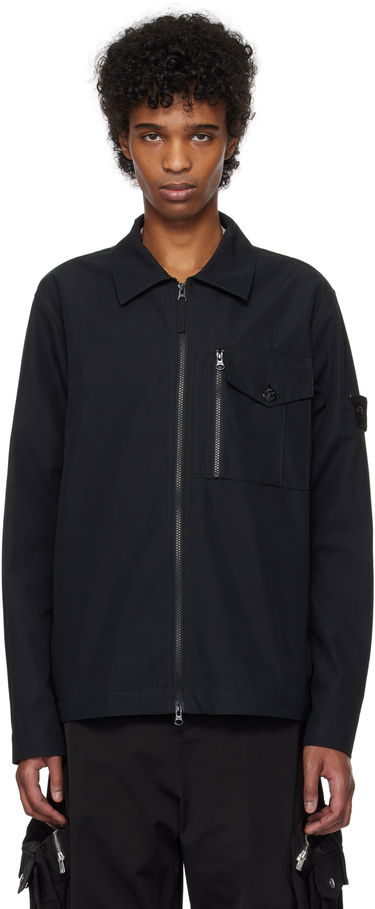 Риза Stone Island Stone Island Weatherproof Cotton Canvas Overshirt Черно | K1S15 1200007 S00F1, 0