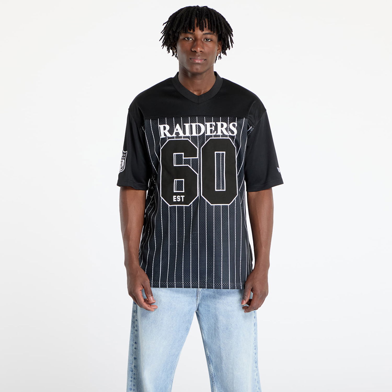 Фланелка New Era New Era Las Vegas Raiders NFL Pinstripe Jersey Черно | 60667927, 0