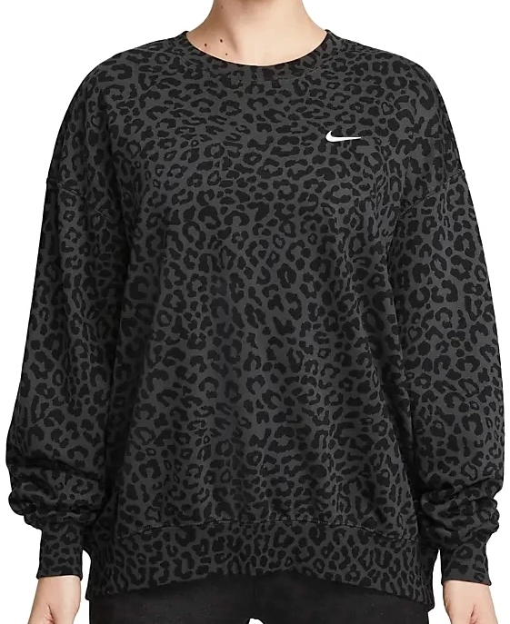 Суитчър Nike Dri-FIT Get Fit Leopard Print Crewneck Черно | DX0120-070, 0