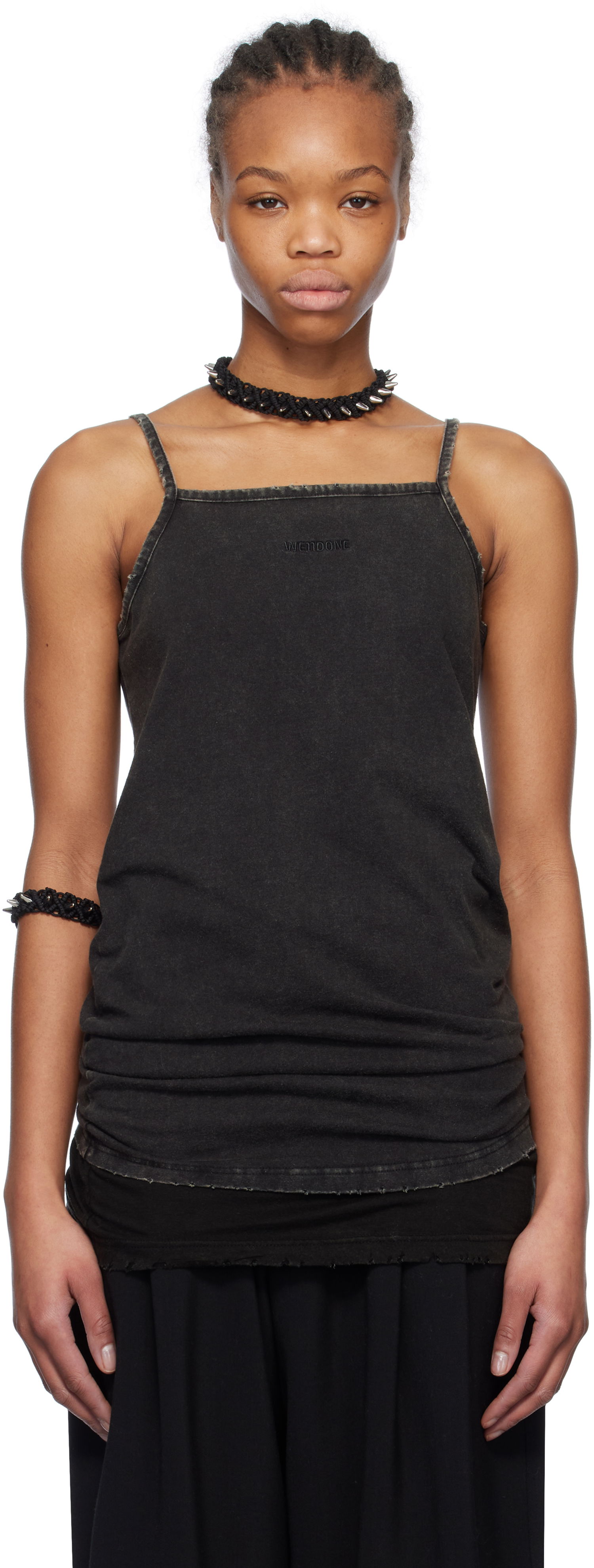 Потник We11done We11done Layered Sleeveless Tank Top Черно | WD-TT0-25-703-W-BK, 0
