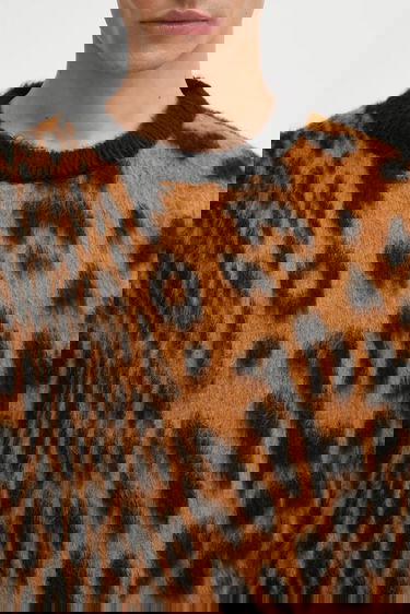 Пуловер Aries Aries Brushed Leopard Sweater Кафяво | AR2004204, 4
