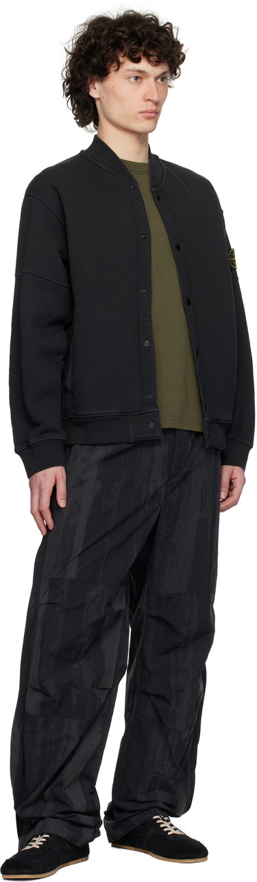 Яке бомбър Stone Island Stone Island Diagonal Fleece Old Effect Bomber Jacket Черно | K1S15 6100034 S0045, 4