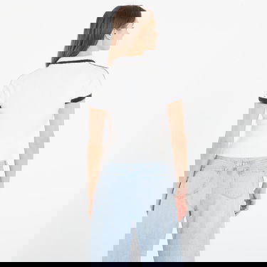 Поло тениска adidas Originals Fluffy Knit Cali Short Sleeve Polo Top Бяло | KE1301, 2