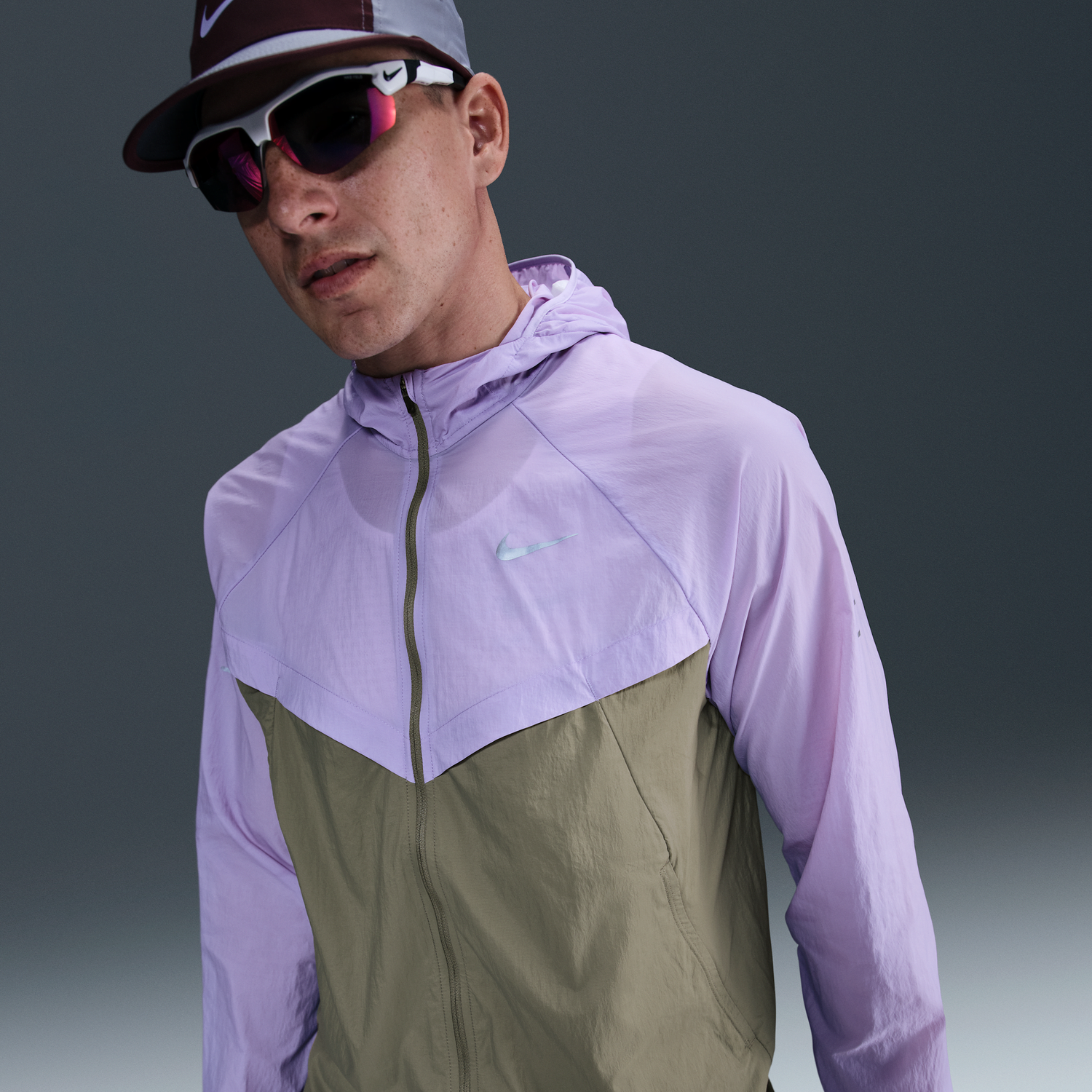 Ветровка Nike Nike Stride Repel UV Running Jacket Лилаво | HV4548-515, 0
