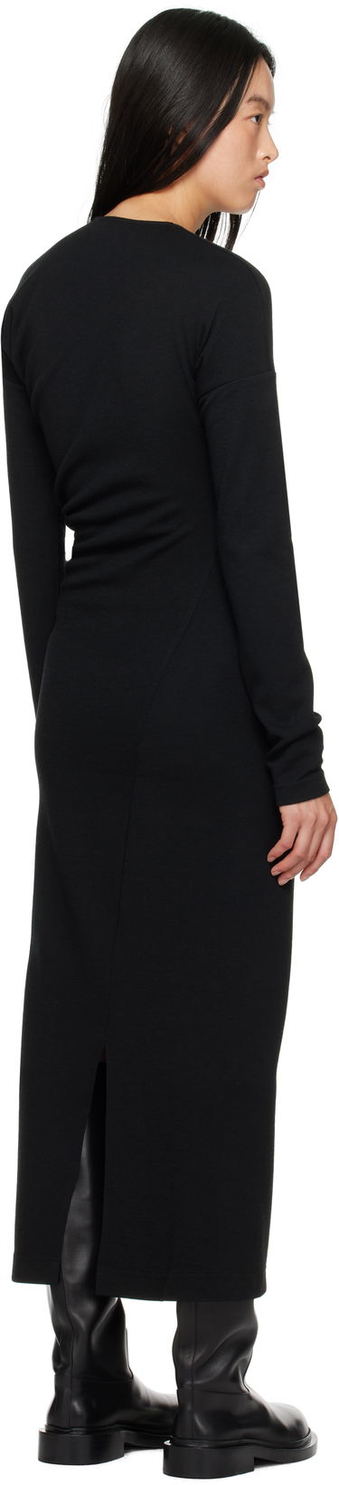 Pокля TOTEME TOTEME Women's Twisted Jersey Midi Dress Черно | 244-WRD824-FB0294, 2