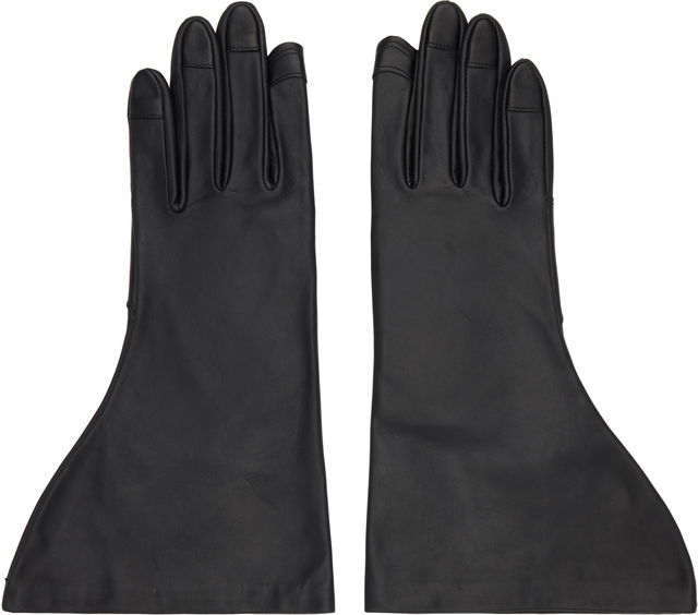 Rick Owens Concordians Gleam Long Leather Gloves