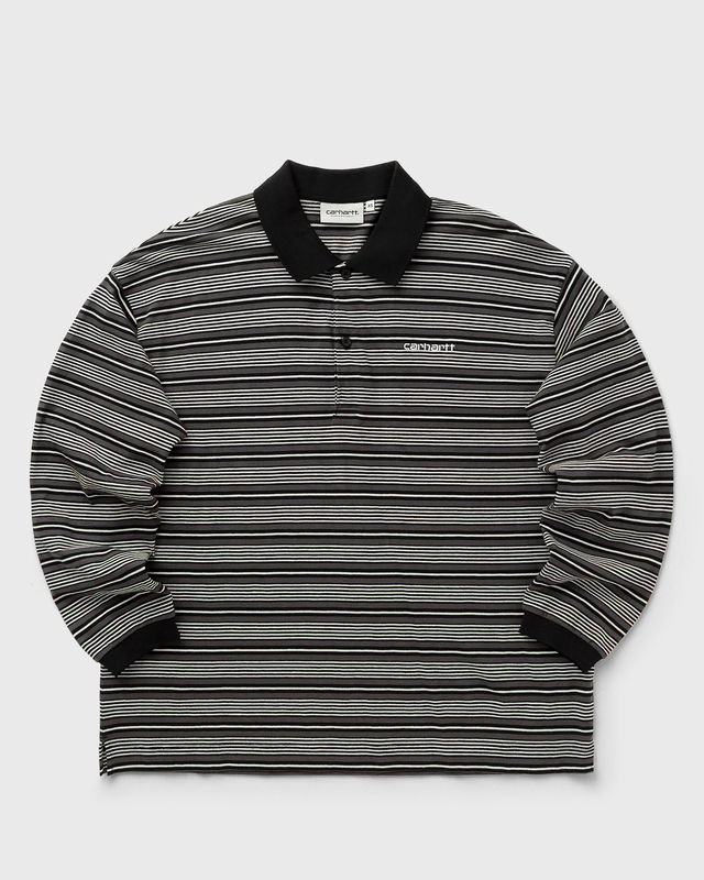 Largo Striped Long Sleeve Polo Tee