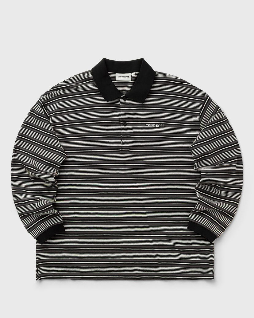 Поло тениска Carhartt WIP Largo Striped Long Sleeve Polo Tee Многоцветен | I035530-37F.XX