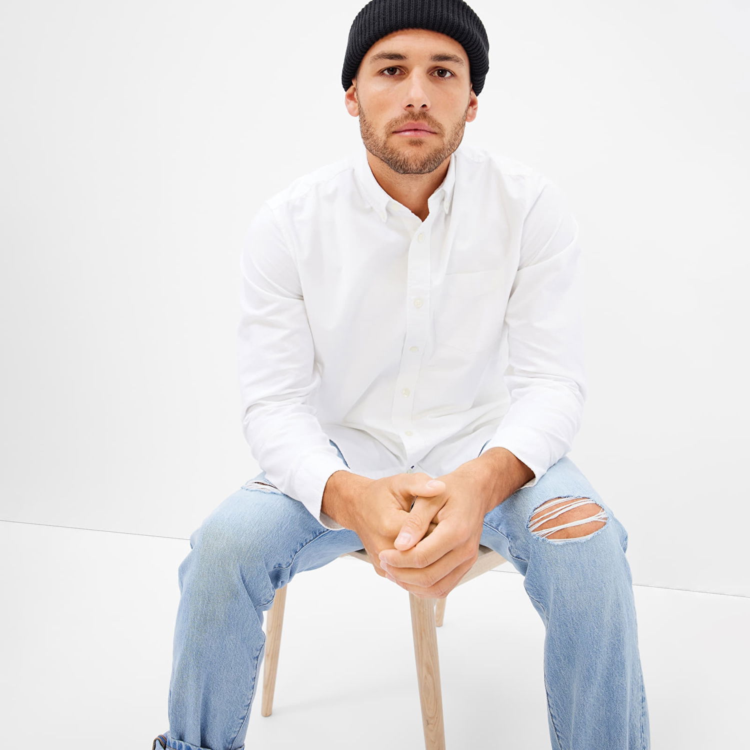 Риза GAP Shirt Stardard Oxford Shirt White M Бяло | 422488-04, 0