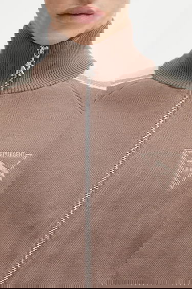 Яке Puma PUMA x REPRESENT High-Neck Knit Track Jacket with Chevron Stripes Кафяво | 632543, 3
