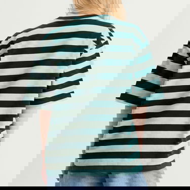 Тениска adidas Originals Women's Striped T-Shirt Зелено | KF2322, 3