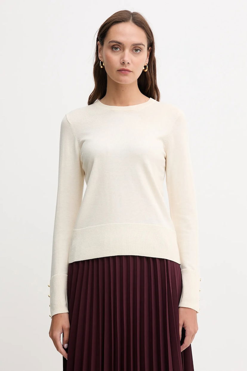Пуловер Barbour Barbour CARLBY Women's Sweater Бяло | LKN1686
