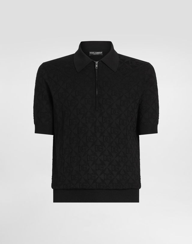 Dolce & Gabbana Silk Polo Shirt with Logo