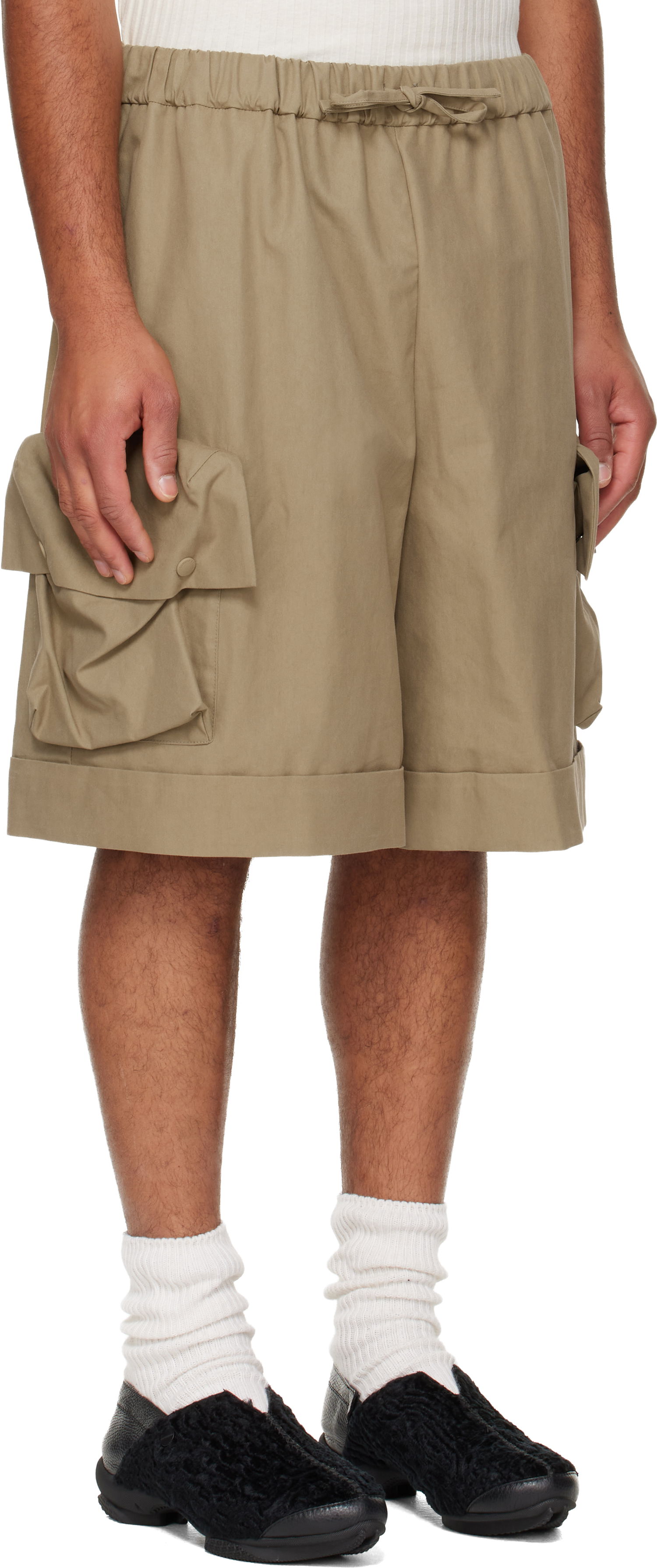 Къси панталони Simone Rocha Simone Rocha Multi Pocket Drawstring Cargo Shorts Бежово | 4172 1267, 1