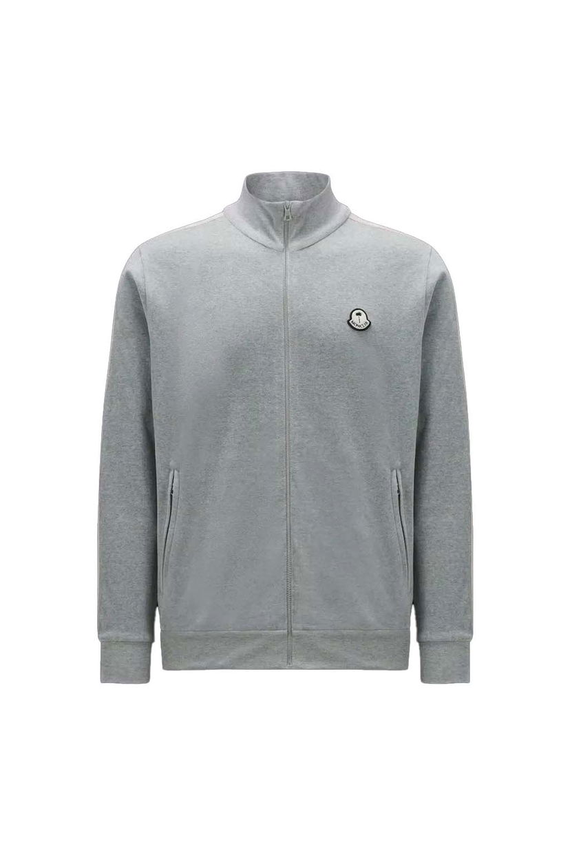 Суитчър Moncler Palm Angels x Chenille Zip-Up Sweatshirt Сиво | I209L8G0000189A6S984