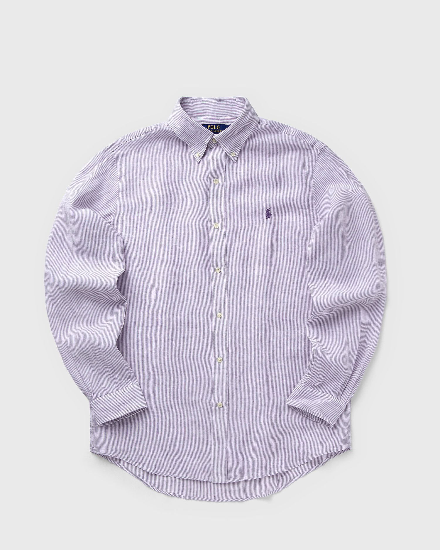 Риза Polo by Ralph Lauren Long Sleeve Striped Linen Button-Down Sport Shirt Лилаво | 710968973006, 0