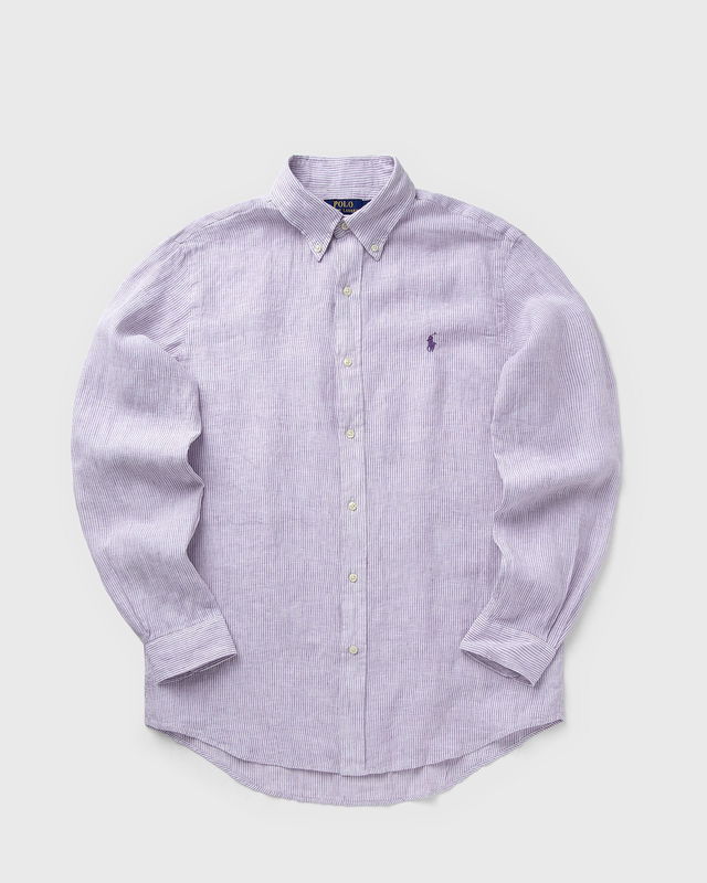Long Sleeve Striped Linen Button-Down Sport Shirt