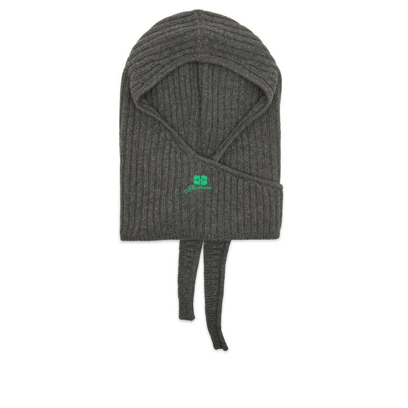 Кепки и шапки GANNI Core Future Wool Knit Balaclava Сиво | A6925-220