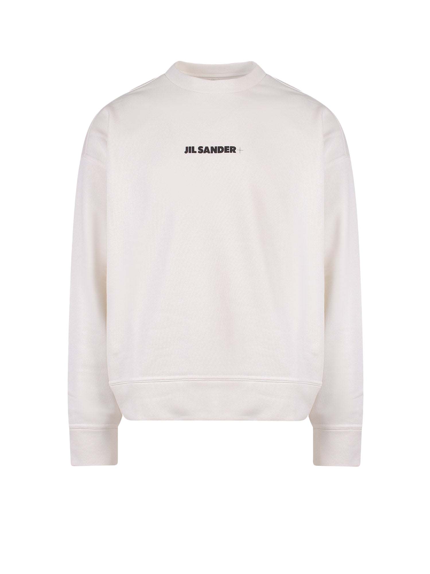Пуловер Jil Sander Cotton Frontal Logo Crewneck Бяло | J47GU0001J45050#102, 0
