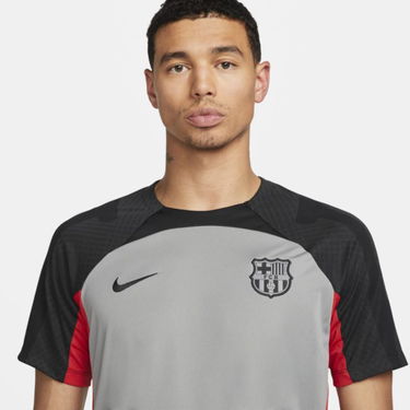 Тениска Nike F.C. Barcelona Strike Dri-FIT Short-Sleeve Football Top Сиво | DN2802-003, 3