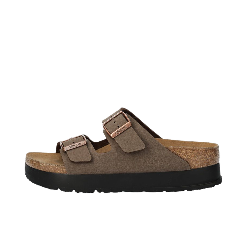 Кецове и обувки Birkenstock Arizona Flex Platform Birko-Flor Narrow Fit Кафяво | 1027417