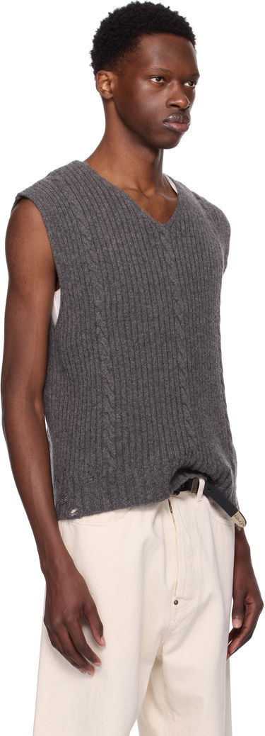 Жилетка Enfants Riches Déprimés Fitted V-Neck Vest by Enfants Riches Déprimés Сиво | 080-244, 1