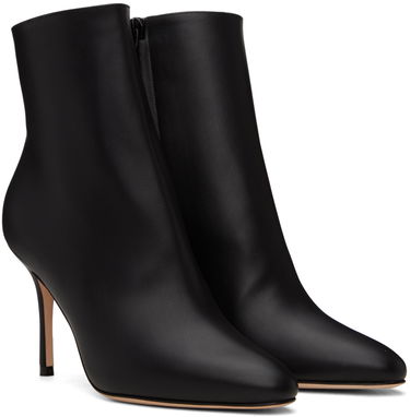Грижа за обувките Manolo Blahnik Manolo Blahnik Insopo Leather Ankle Boots Черно | 319-1187, 3