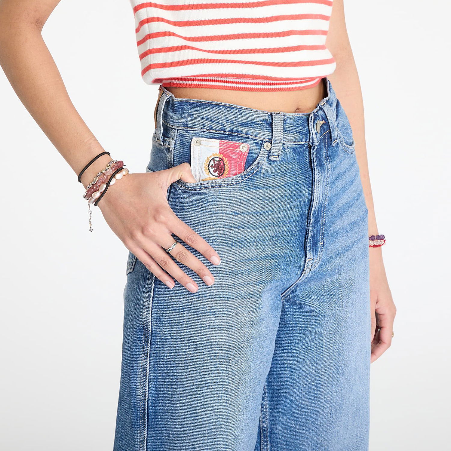Дънки Tommy Hilfiger Tommy Jeans Claire High Rise Wide Leg Jeans W25/L30 Синьо | DW0DW21293 1A5, 1