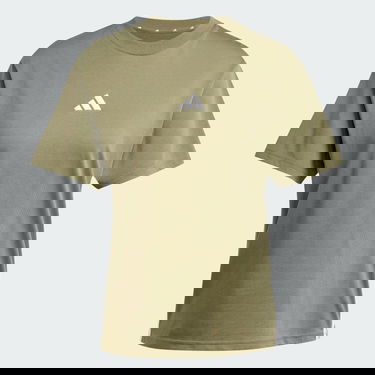 Тениска adidas Performance Cotton T-Shirt With 3 Stripes Зелено | JE1229, 4