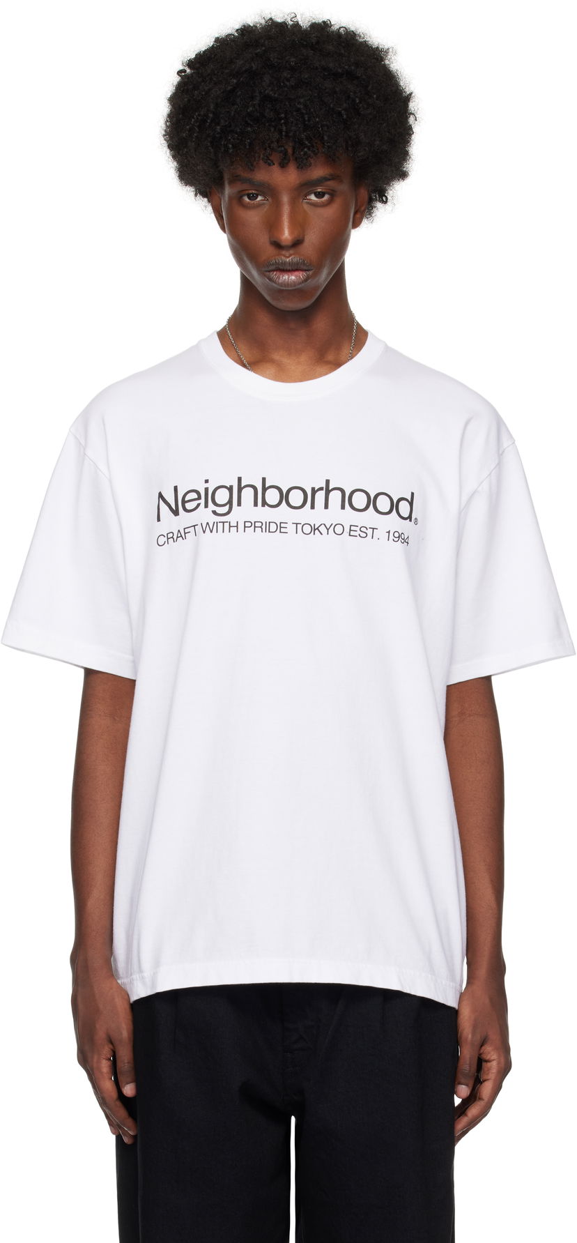 Тениска Neighborhood NH SS-11 Print T-shirt Бяло | 242PCNH-ST11