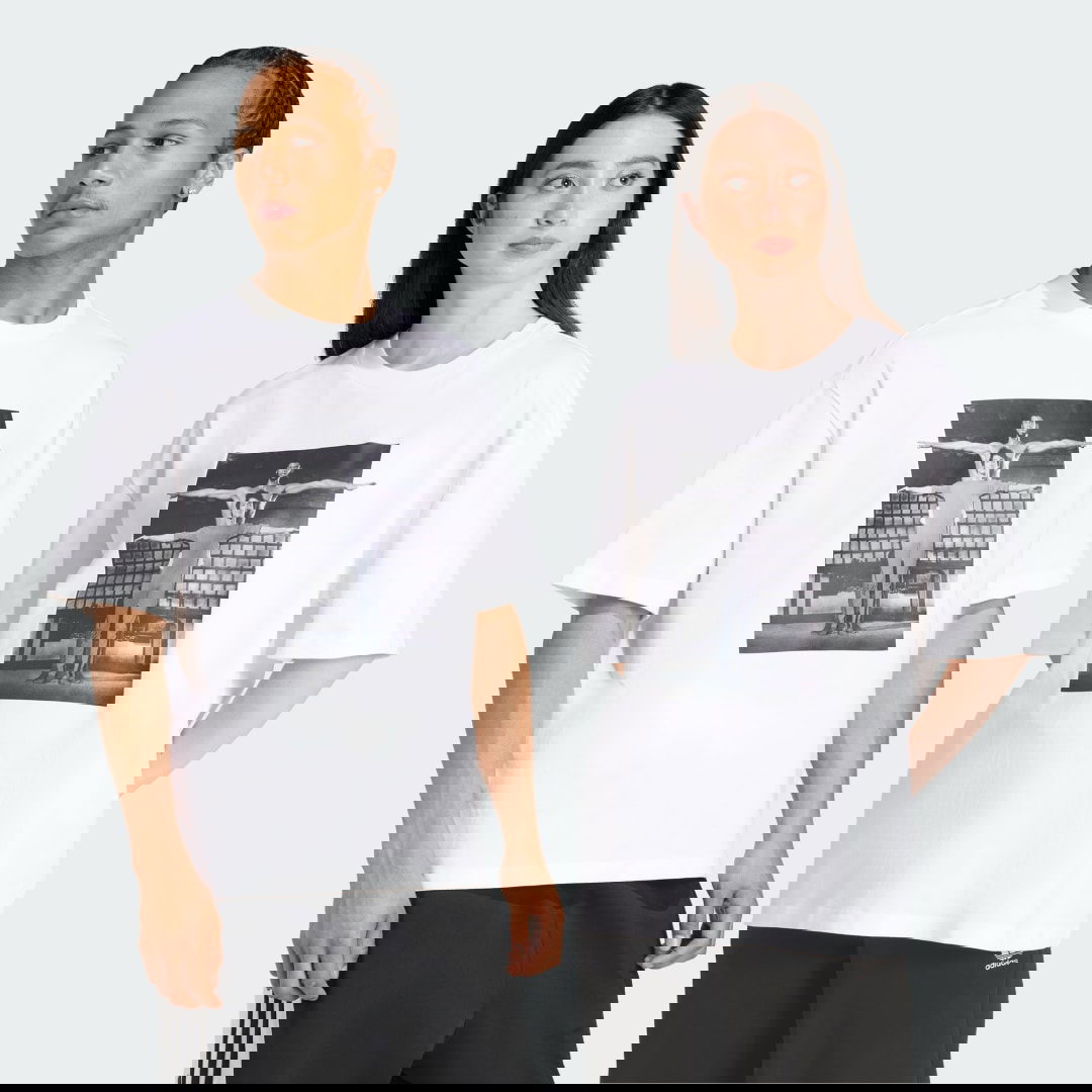 Тениска adidas Performance Hot Shot Graphic Tee Бяло | JZ7907, 0