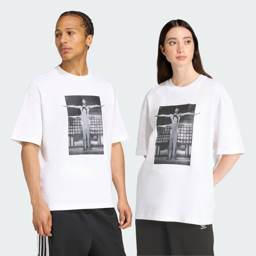 Тениска adidas Performance Hot Shot Graphic Tee Бяло | JZ7907