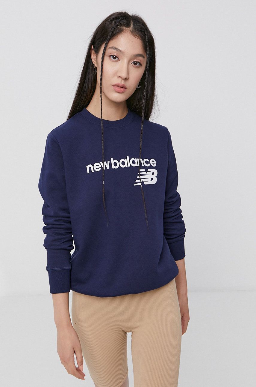 Пуловер New Balance Sweatshirt with Logo Тъмно синьо | WT03811PGM, 0