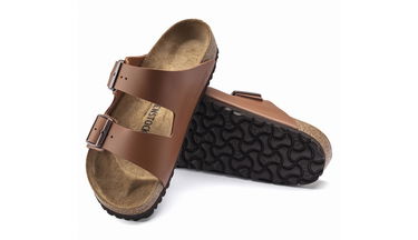 Кецове и обувки Birkenstock Arizona Natural Leather Regular Fit Кафяво | 1019019, 5