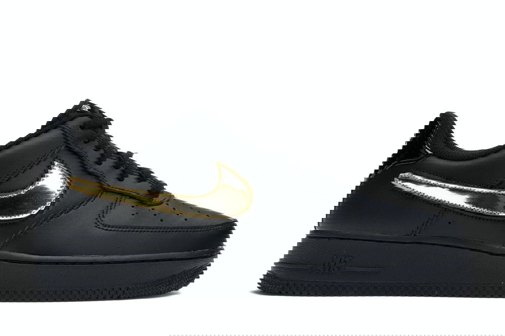 Кецове и обувки Nike Air Force 1 Low '07 LV8 "Removable Swoosh - Black Gold" Черно | CT2252-001, 0