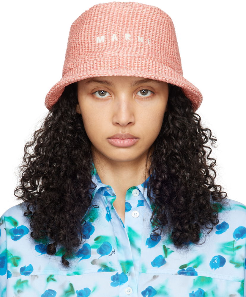 Шапка Marni Embroidered Bucket Hat Розово | CLMC0067S1 UAC004