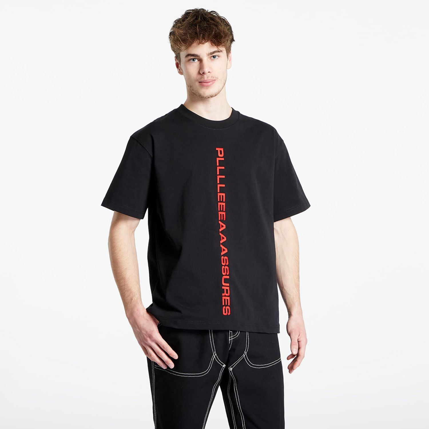 Тениска Pleasures Drag Heavyweight T-Shirt Черно | P23W034 BLACK, 0