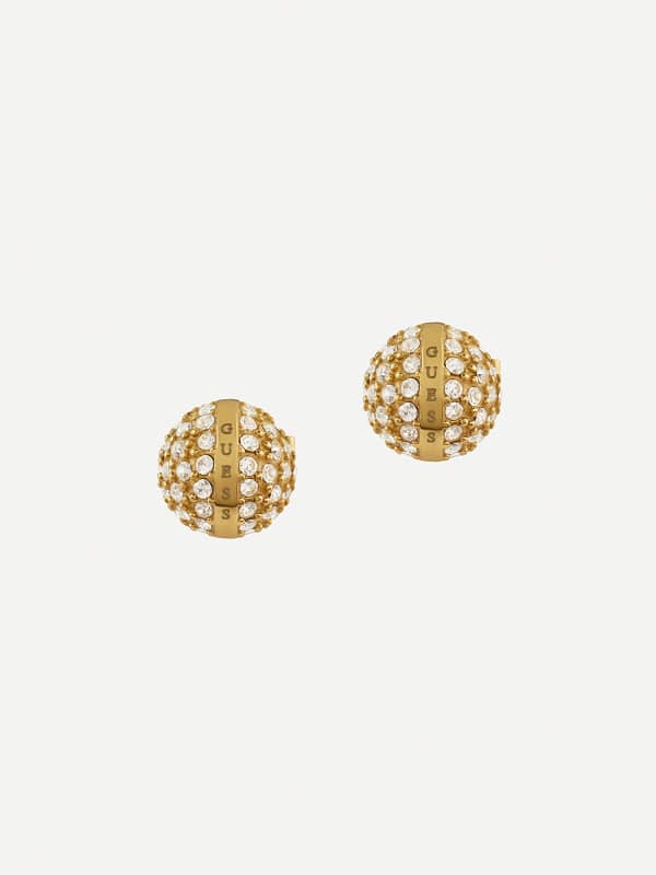 Обеци GUESS Gold-Tone Crystal Ball Stud Earrings Металик | JUBE04459JW, 0
