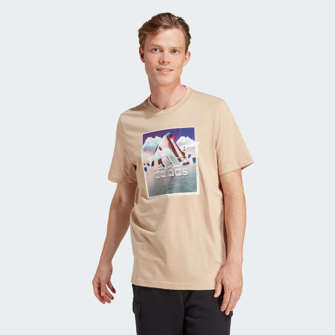 Тениска adidas Performance Men's Graphic T-Shirt Бежово | IM8320, 0